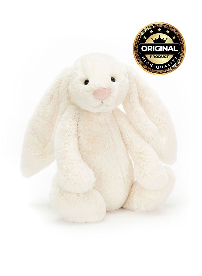 Jellycat Bashful Cream Bunny - Large Plush – Soft Stuffed Toy with Cordy Legs, Cute Valentine’s Gift for Kids & Adults, Collectible Jellycat, 28cm - Image 1